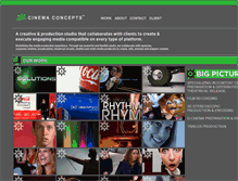Tablet Screenshot of cinemaconcepts.com